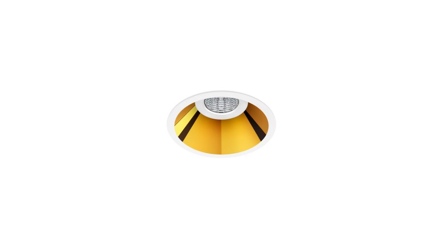 Shot Light M, Alb — auriu metalizat