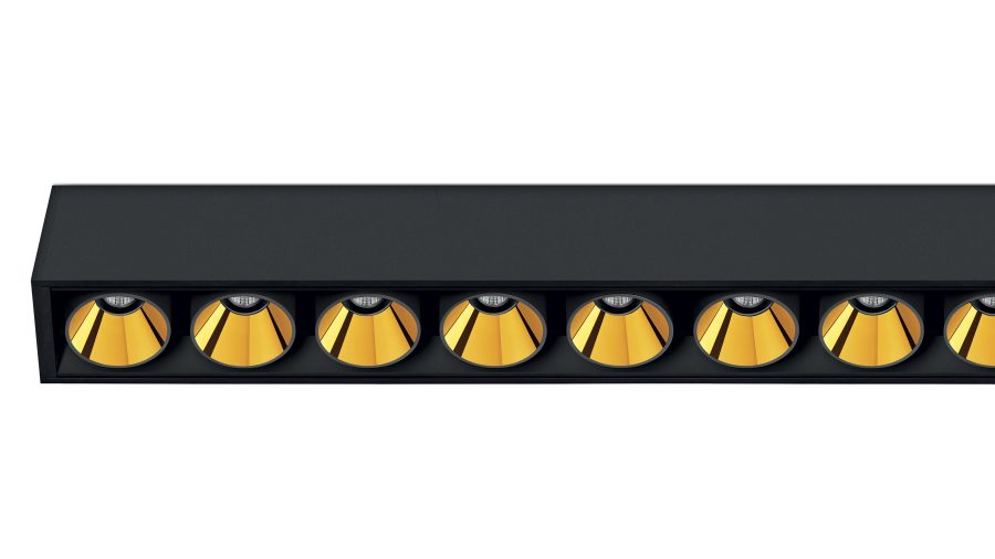 Black Foster Surface 15, Negru texturat — auriu metalizat
