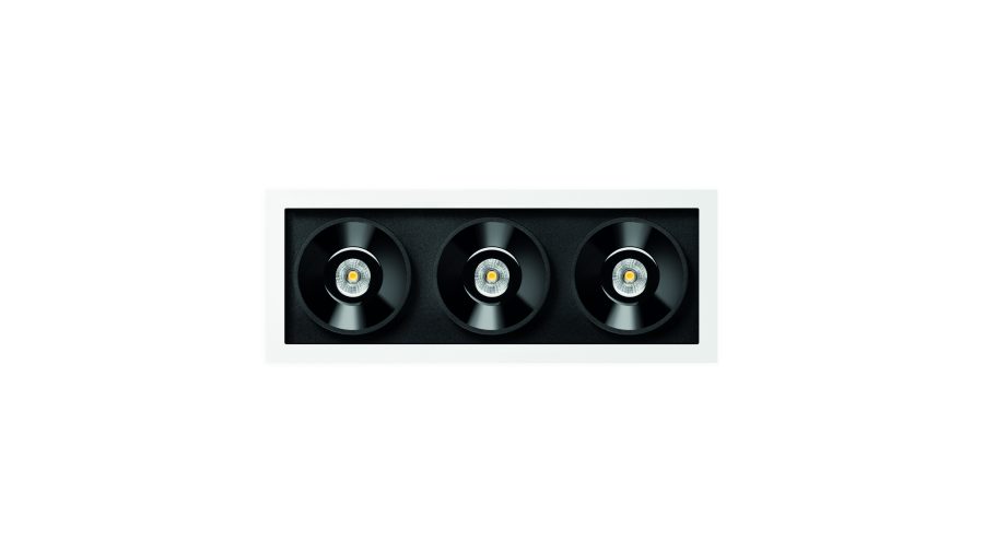 Black Foster Recessed 3, Белый-чёрный