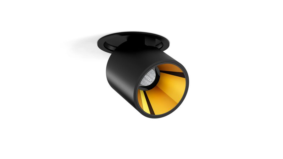 Flip Recessed, Negru texturat — auriu metalizat
