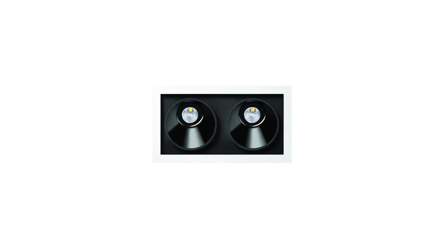 Black Foster Asymmetric Recessed 2, Белый-чёрный