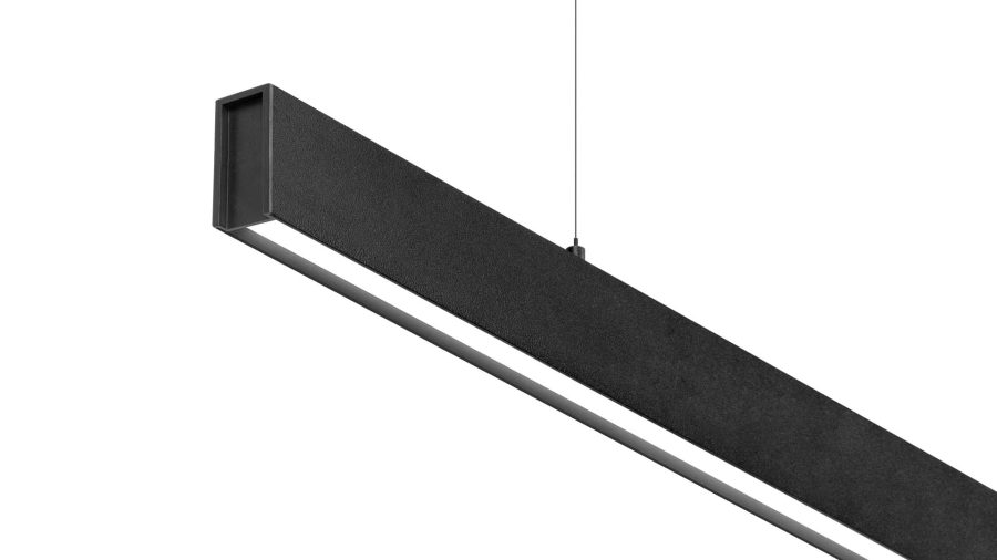Line Suspension Direct & Indirect, Negru texturat