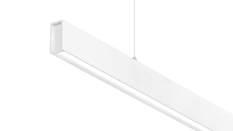 Line Suspension Direct & Indirect Base, Alb texturat