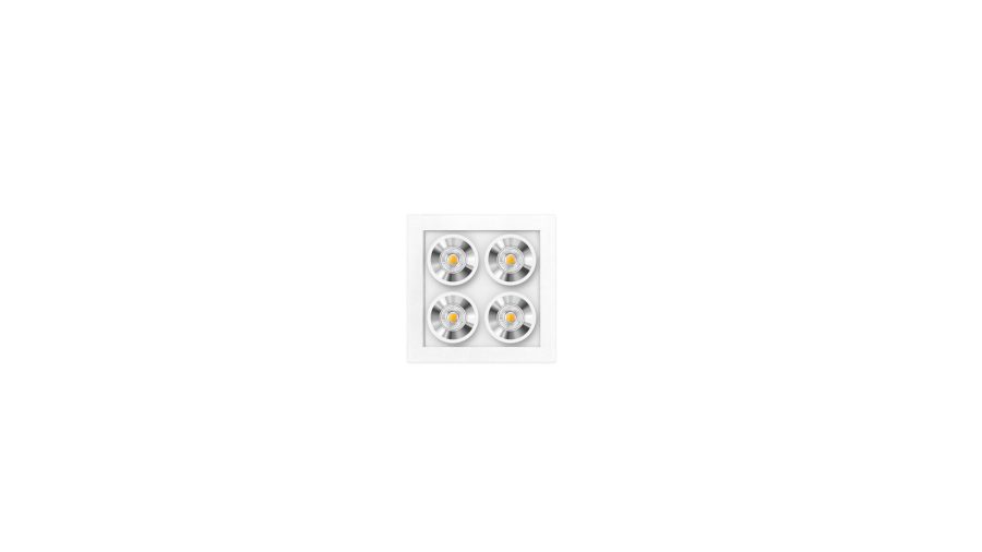 Black Foster Micro Recessed 2x2, Alb — crom