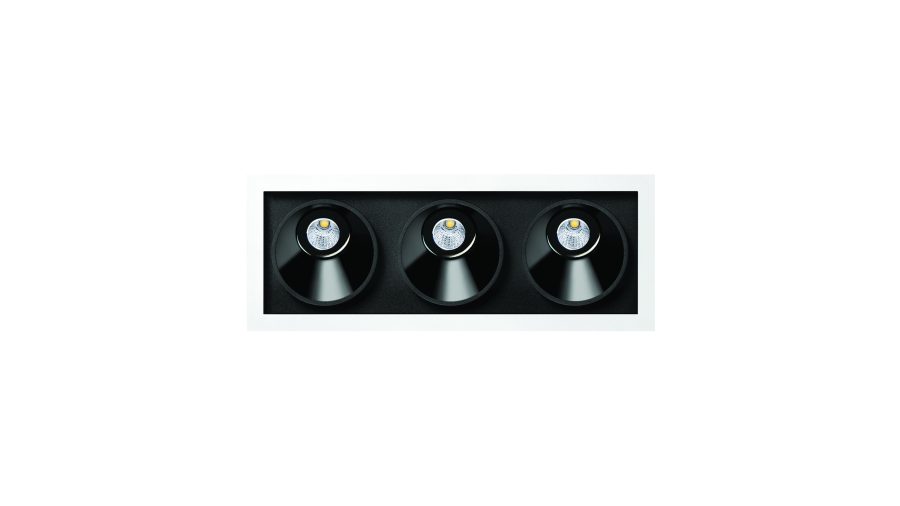 Black Foster Asymmetric Recessed 3, Alb-negru