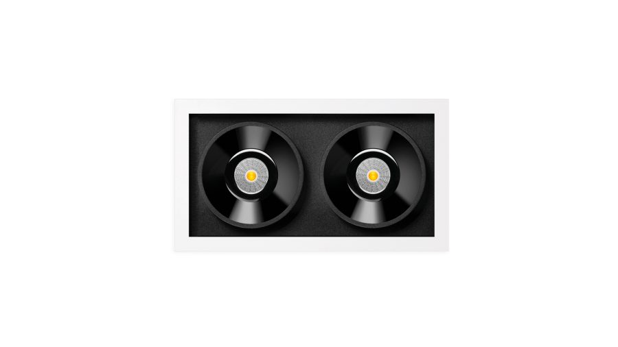 Black Foster S Recessed 2, Белый-чёрный