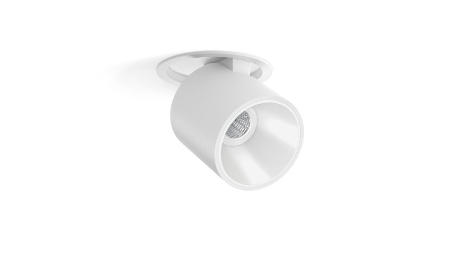 Flip Recessed, Alb texturat — alb