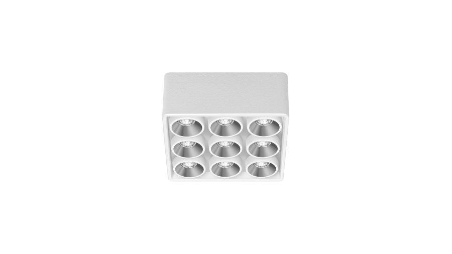 Black Foster Micro Surface 3x3, Alb texturat — crom