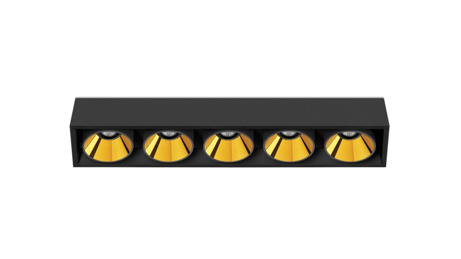 Black Foster Surface Remote 5, Negru texturat — auriu metalizat