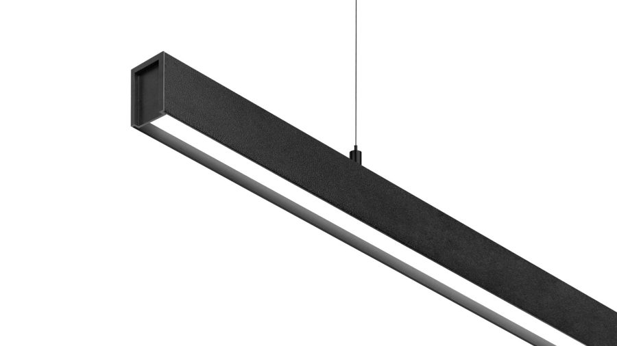 Line Suspension Base, Negru texturat