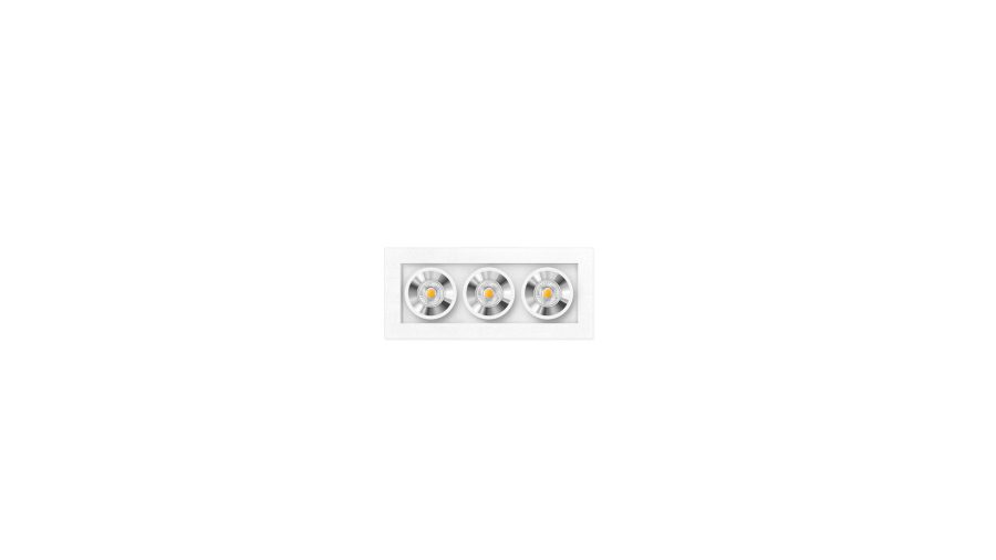 Black Foster Micro Recessed 3, Alb — crom