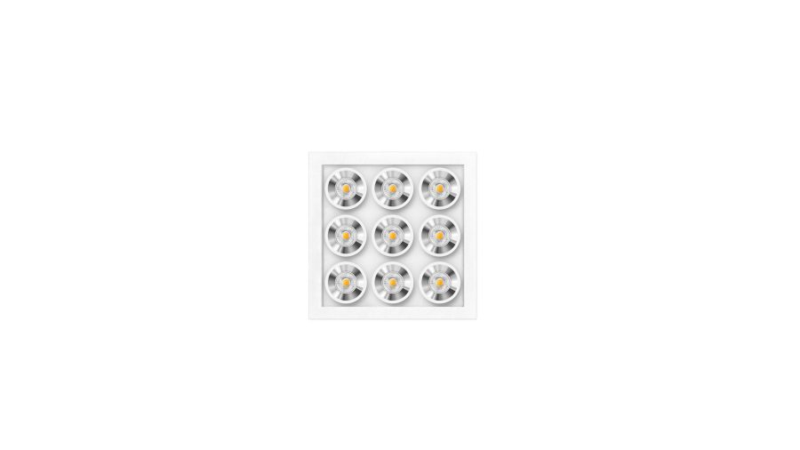 Black Foster Micro Recessed 3x3, Alb — crom