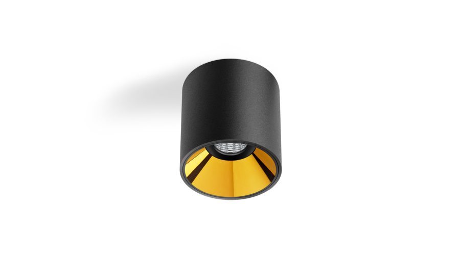 Shot Light M Surface, Negru texturat — auriu metalizat