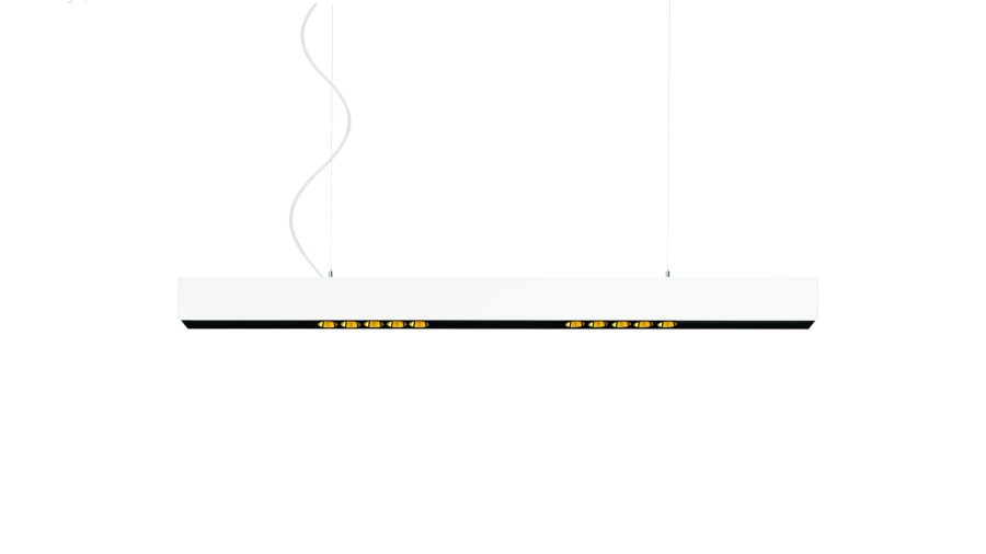 Black Foster Suspension 1200, Alb texturat — auriu metalizat