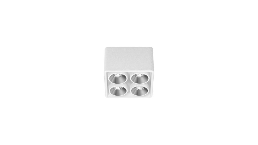 Black Foster Micro Surface 2x2, Белый текстурный — хром
