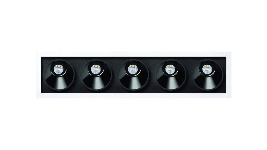 Black Foster Asymmetric Recessed 5, Alb-negru