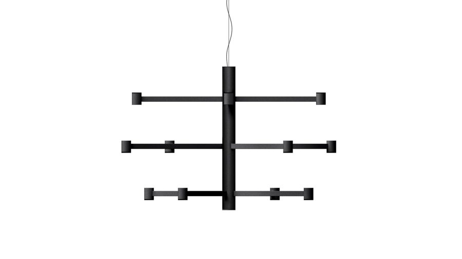 Art Chandelier, Negru texturat