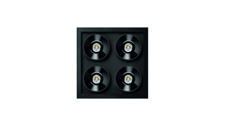 Black Foster Recessed 2x2, Negru
