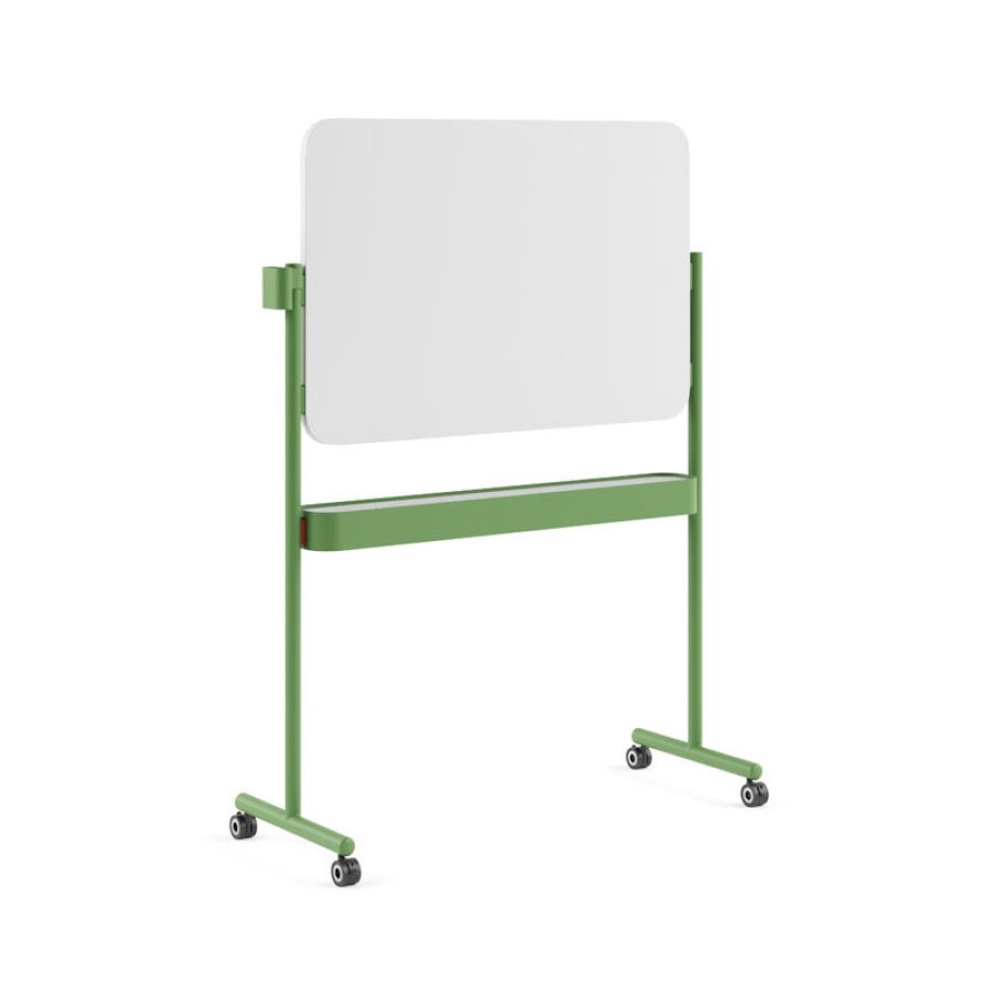 Tablă albă FXW1-130180, față în față, pe roți