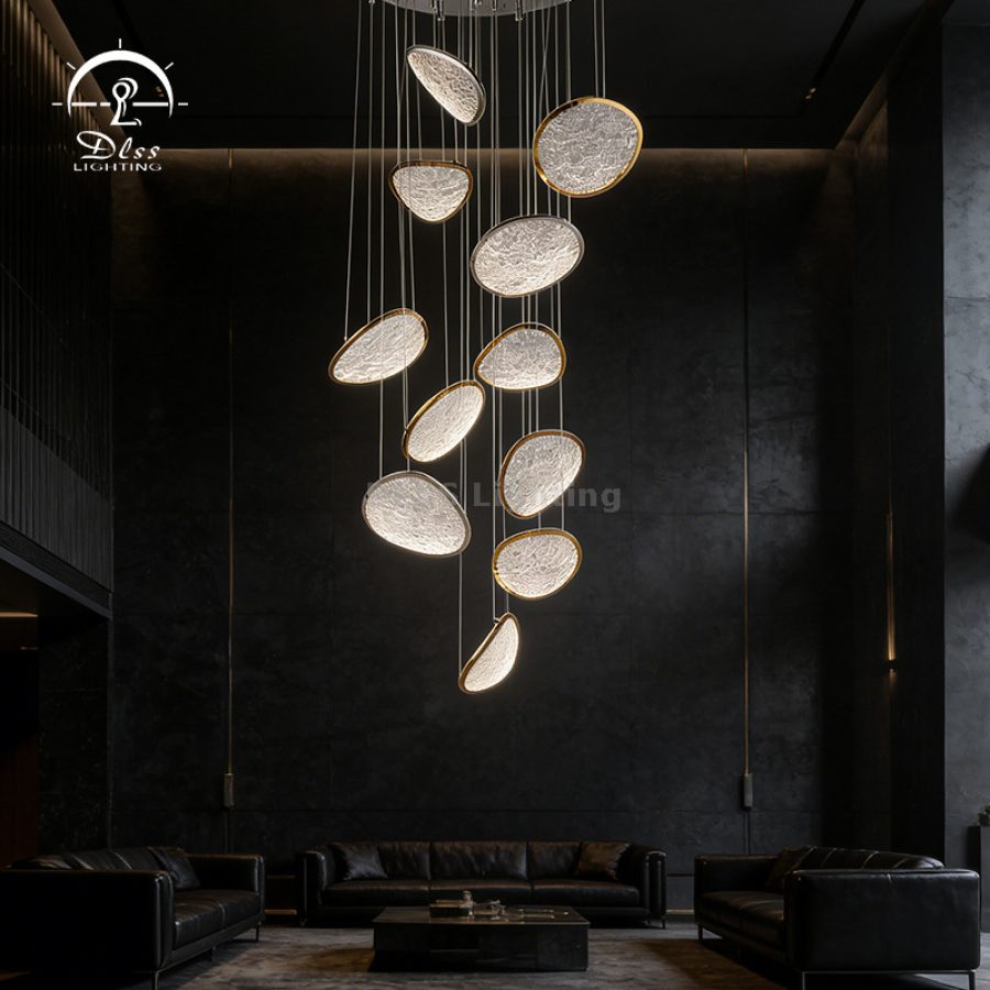 Candelabru de tavan din metal, stil nordic, LED, lux