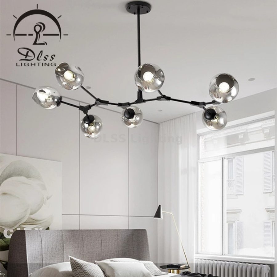 Candelabru Sputnik cu 7 brațe reglabile