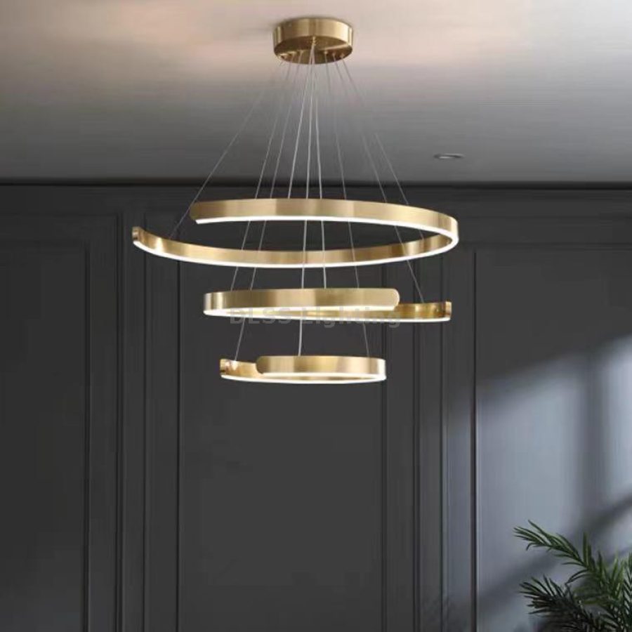 Candelabru suspendat rotund din alamă, LED, 9979P