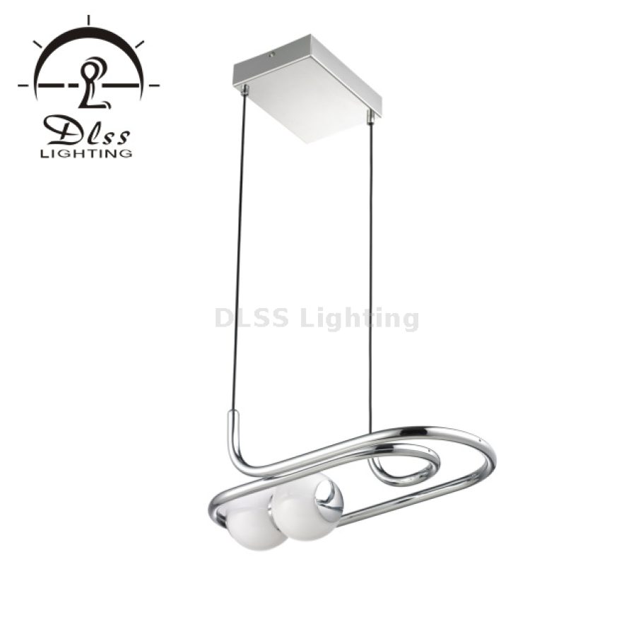 Lampă suspendată LED dreptunghiulară, crom, 10W, 8818P
