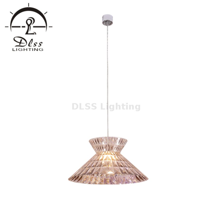 Lampă suspendată acril portocaliu transparent, E27, 9962
