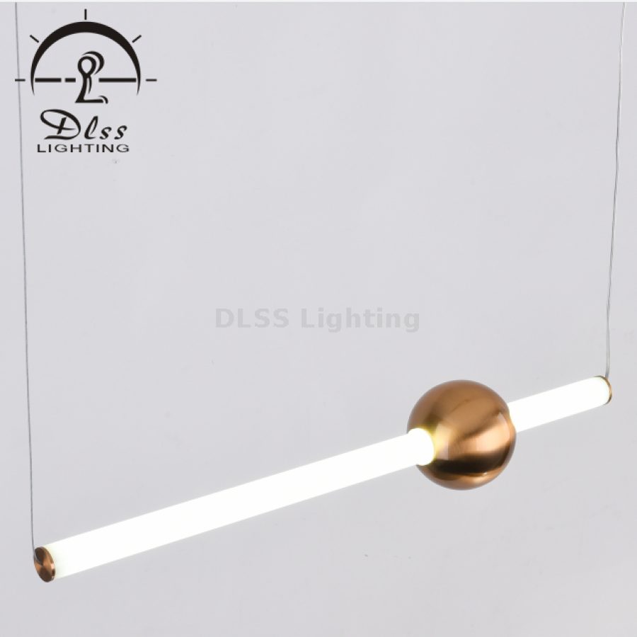 Lampă suspendată LED, tijă din sticlă orizontală, 10053