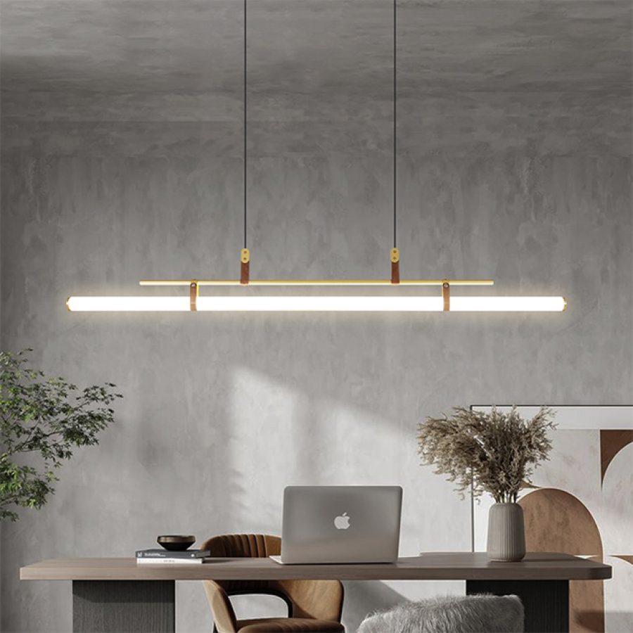 Candelabru LED auriu, metal, design de lux