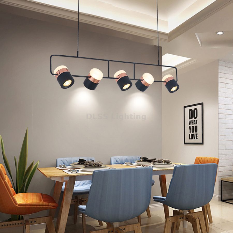 Lustră suspendată LED cu spot reglabil, design modern
