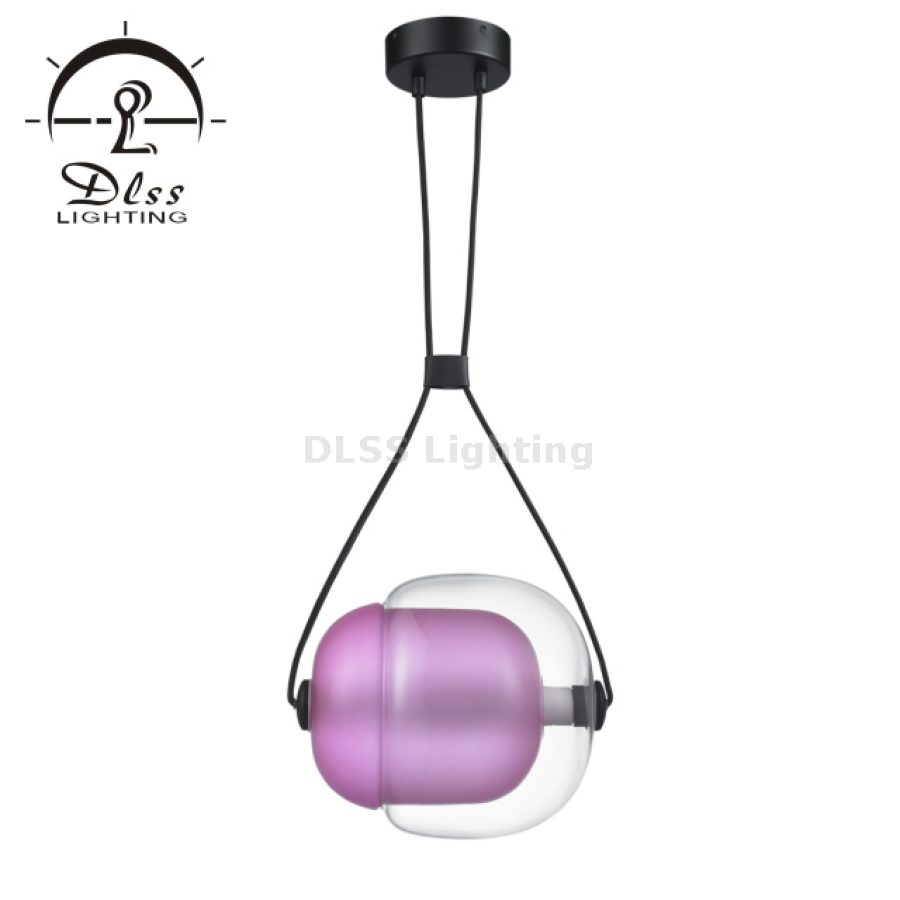 Lustră suspendată minimalistă, sticlă artistică, 9129P