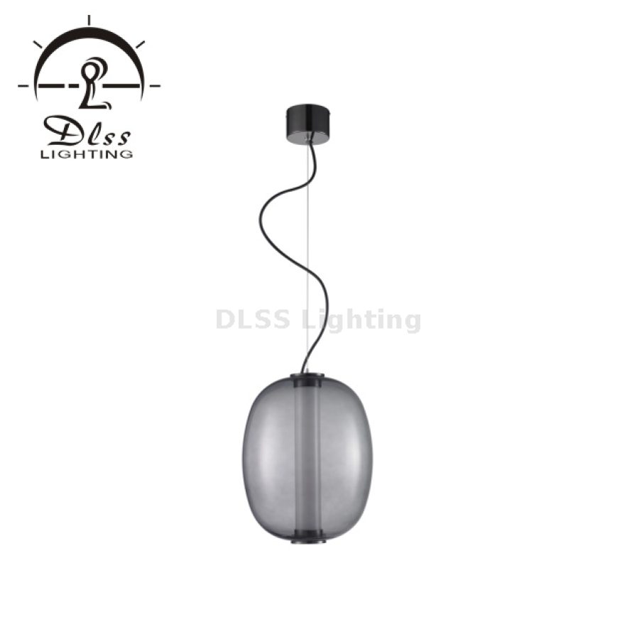 Lampă suspendată industrială, sticlă și metal, stil loft, 8712P