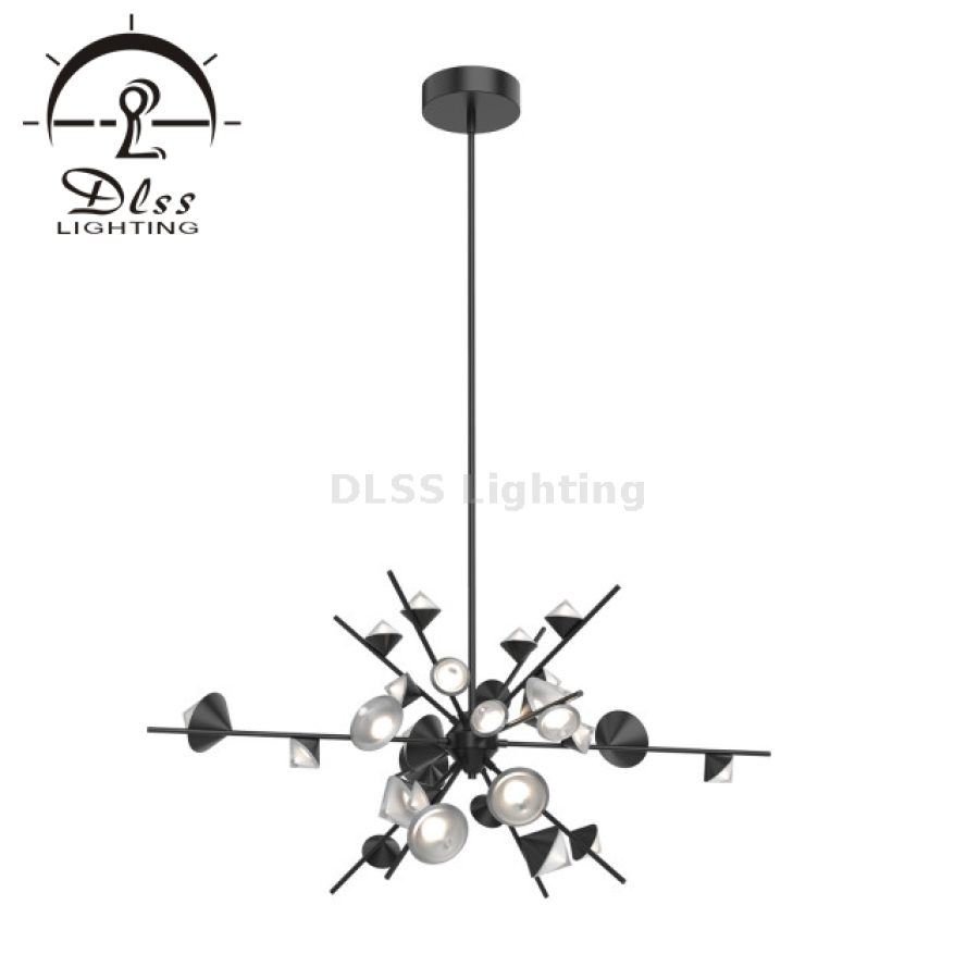 Candelabru Sputnik piramidal auriu, LED, 10307