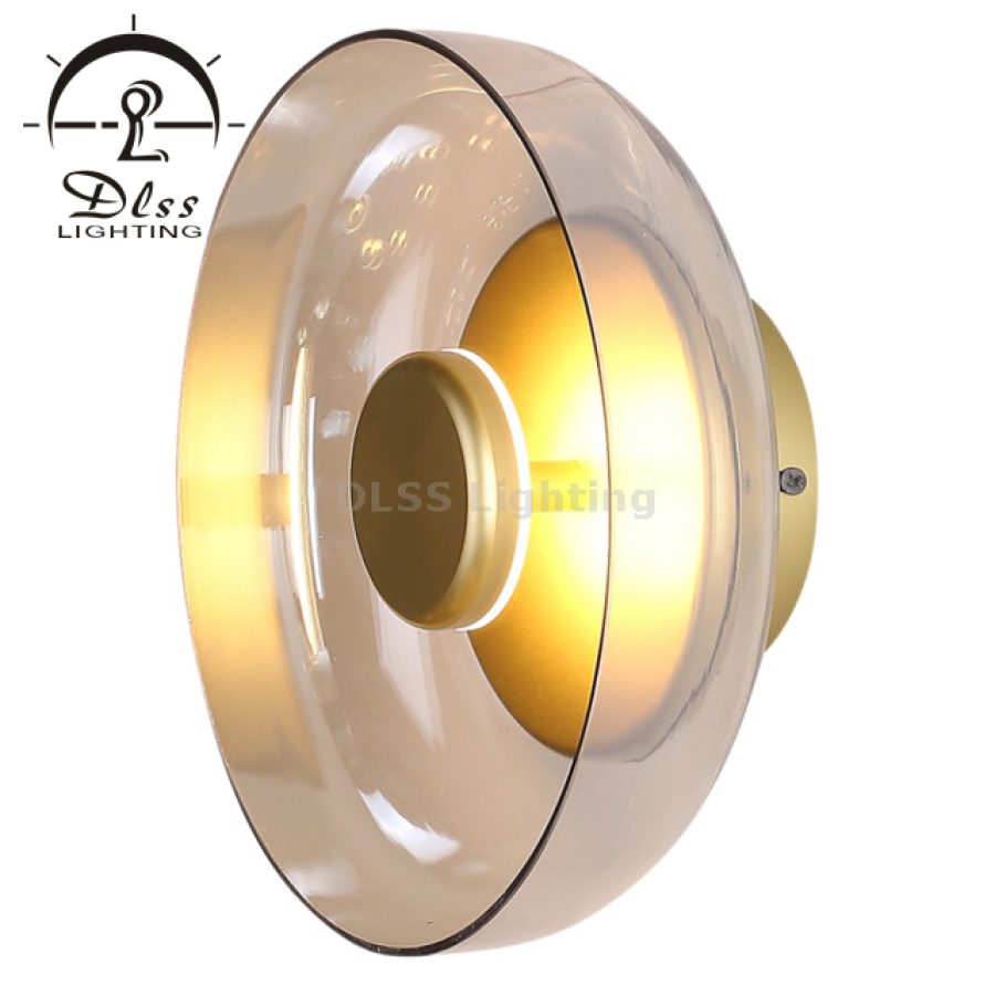 Aplică de perete design, sticlă chihlimbarie, LED, 9965