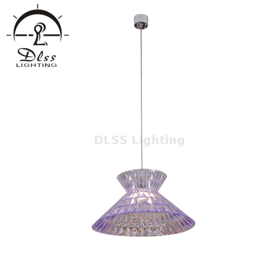 Lampă suspendată din acril mov transparent, E27, 9962