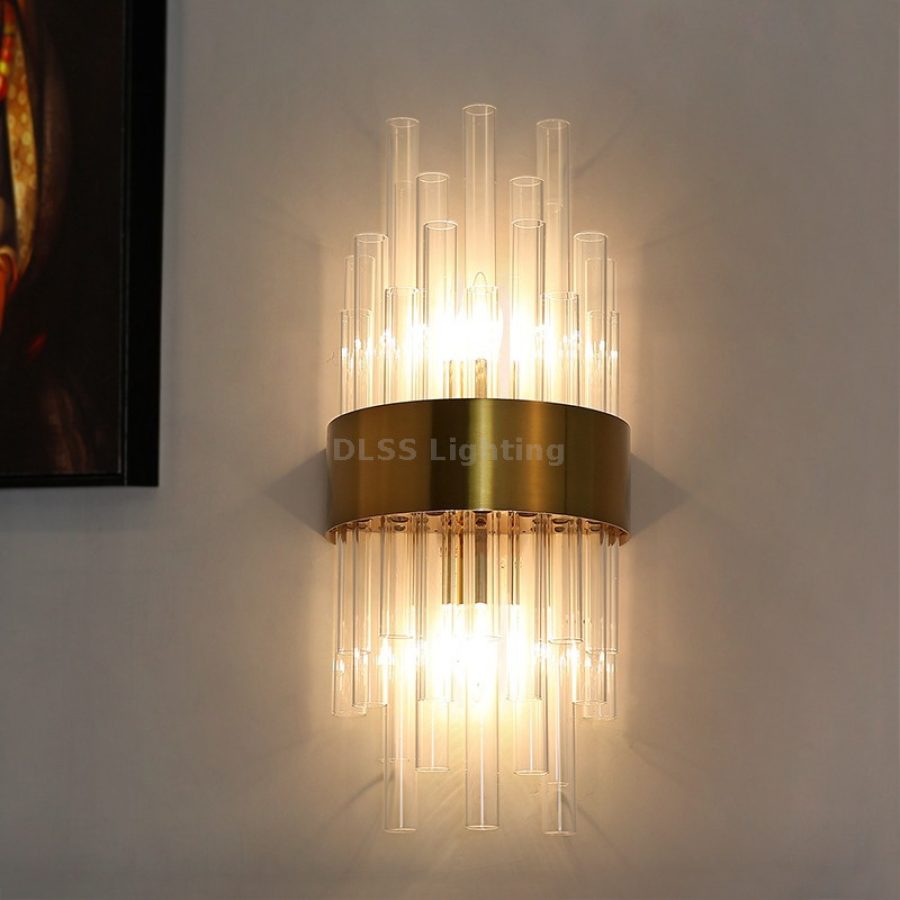 Aplică de perete LED din sticlă, design contemporan