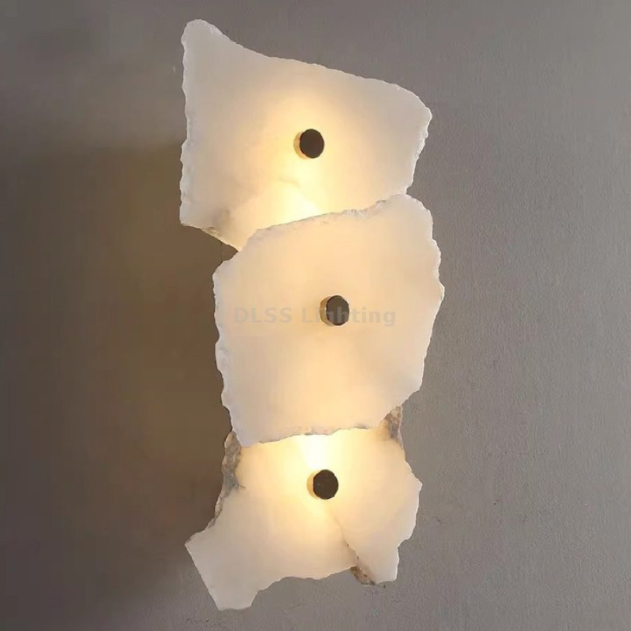 Aplică LED din marmură, lumină sus-jos, modernă