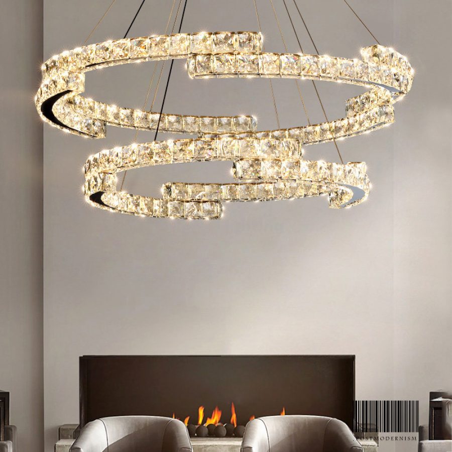 Candelabru suspendat LED din cristal, pentru bucătărie