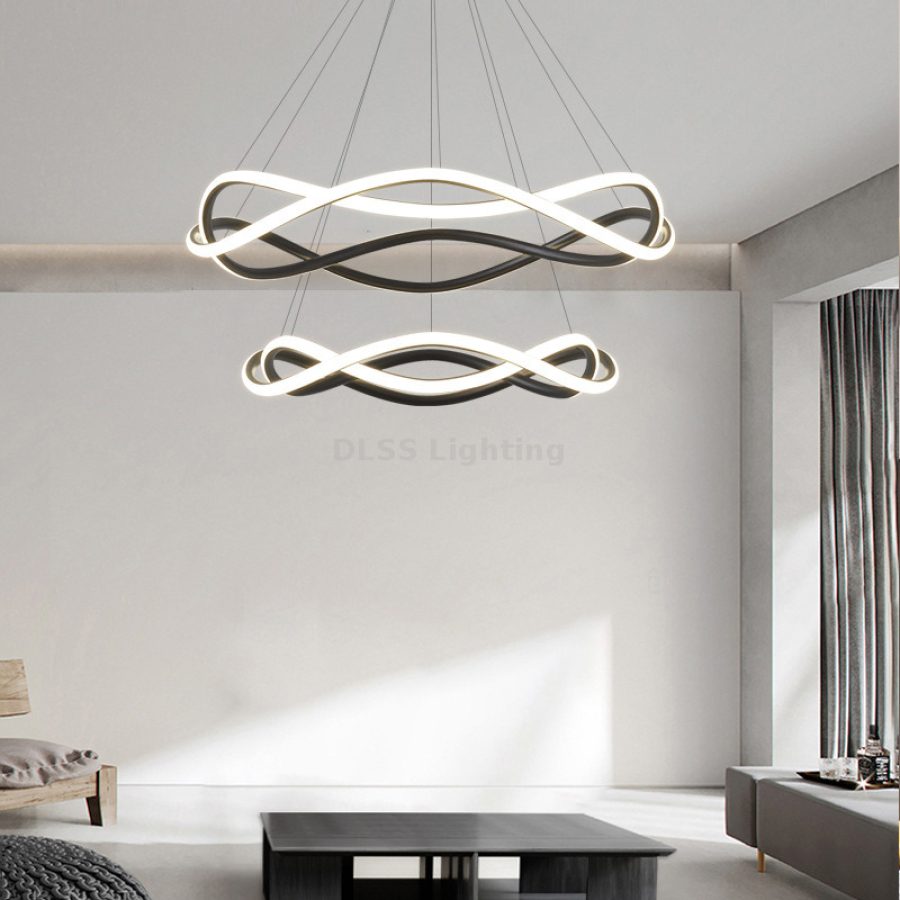 Candelabru LED din aluminiu și acril, modern