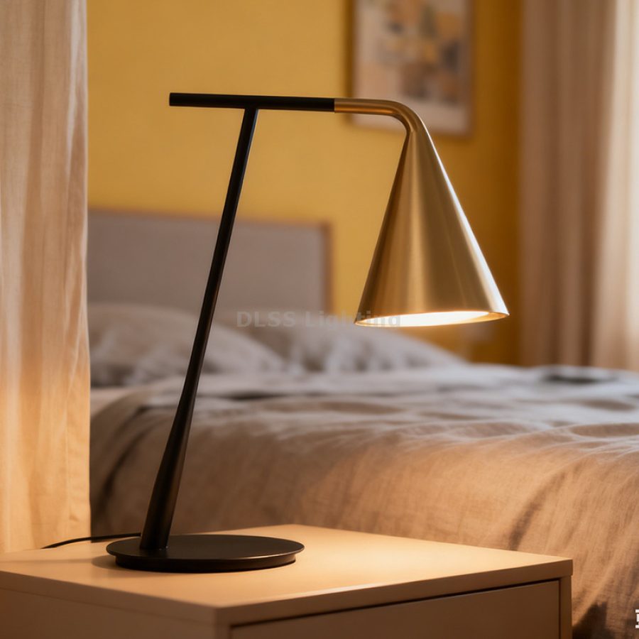 Lampă de masă LED din fier, pentru noptieră