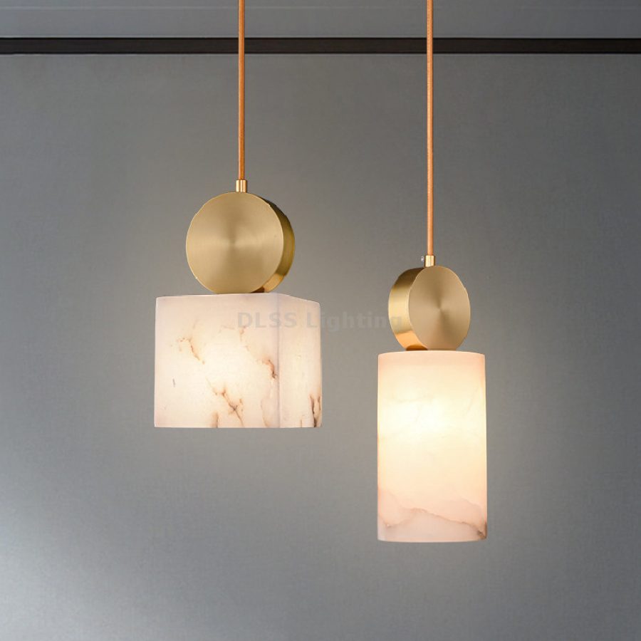 Candelabru suspendat din piatră, design modern, pentru sufragerie