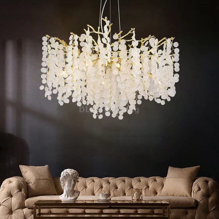 Candelabru din cristal, stil nordic LED, pentru living