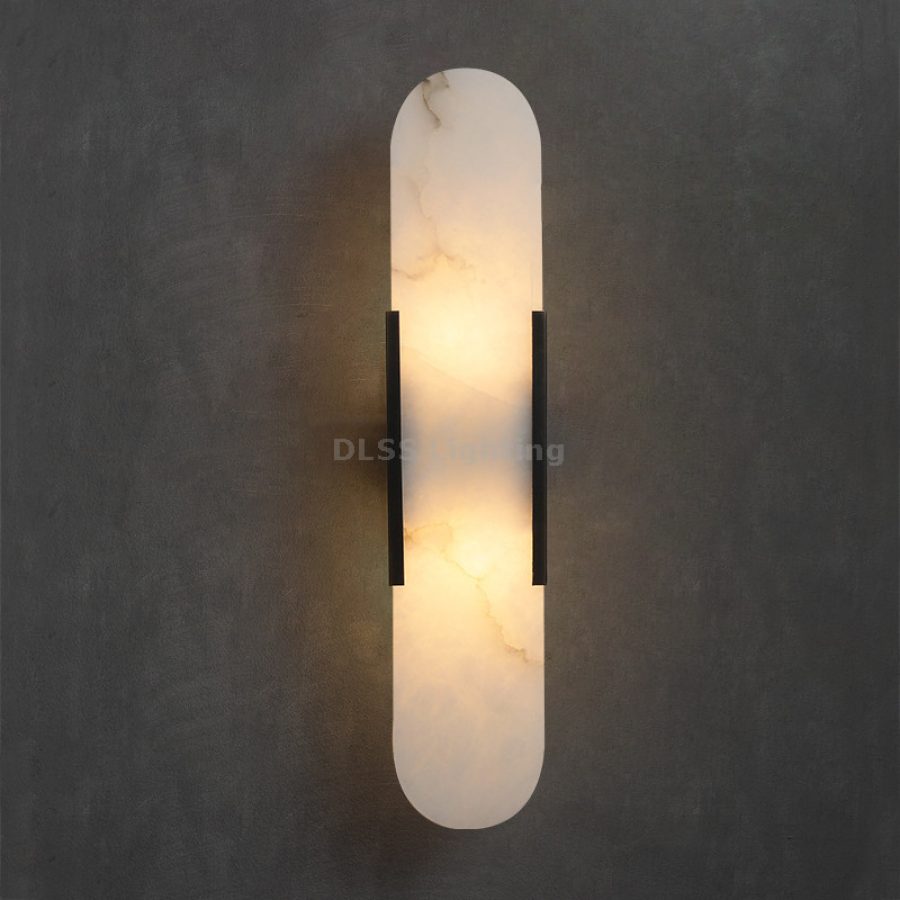 Aplică de perete rotundă din marmură, design modern