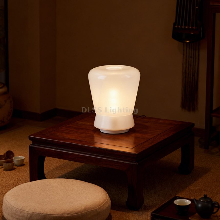 Lampă de masă LED din sticlă, design de lux modern