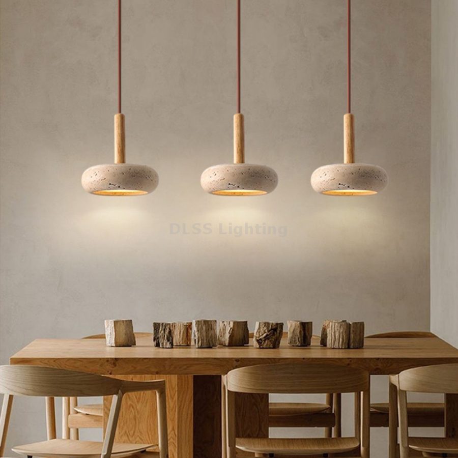 Candelabru suspendat din piatră, design modern, pentru sufragerie