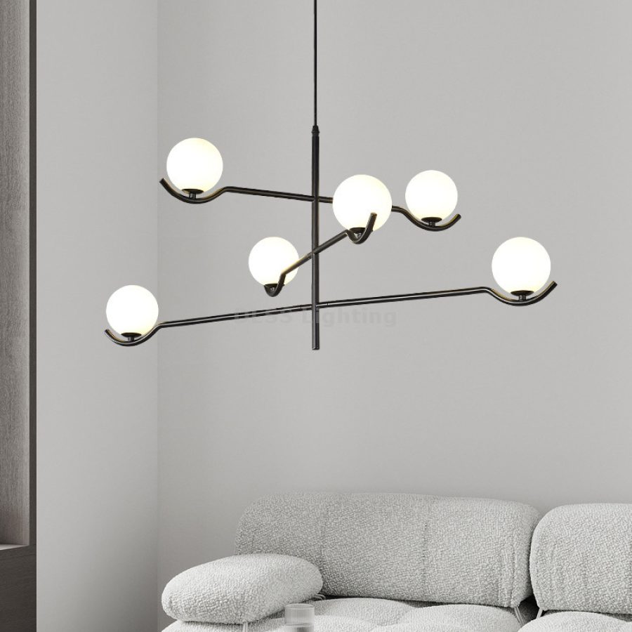 Candelabru LED contemporan, pentru living și sufragerie