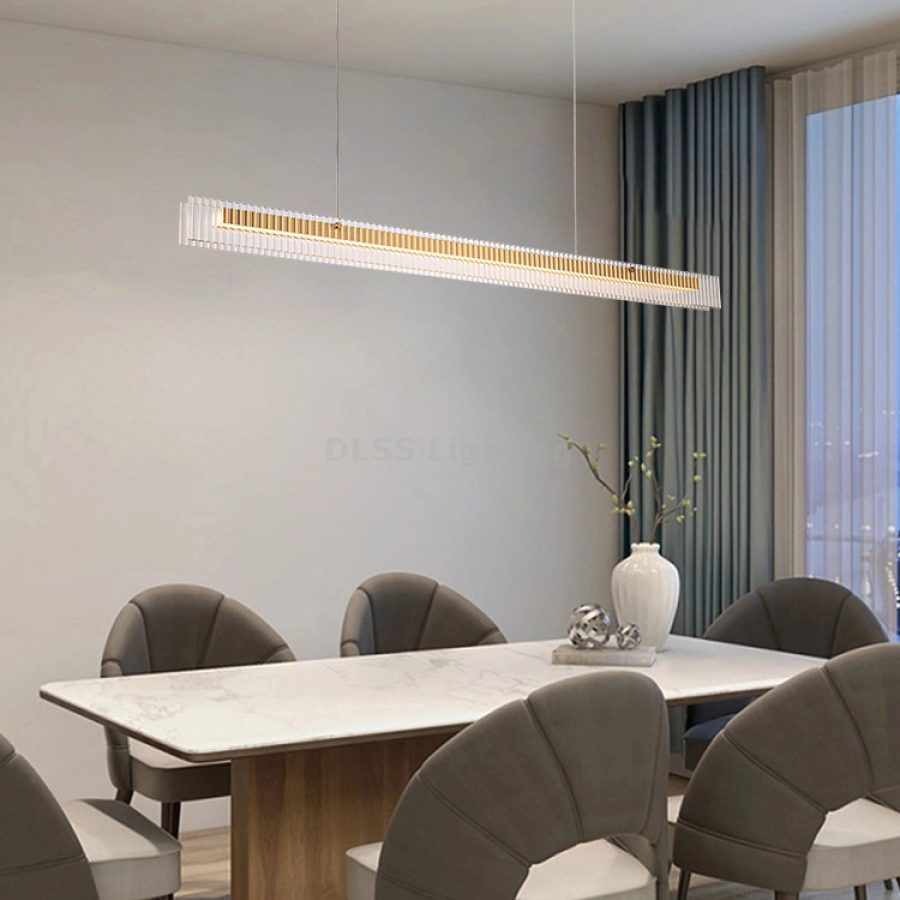 Candelabru suspendat auriu, stil nordic, pentru bucătărie