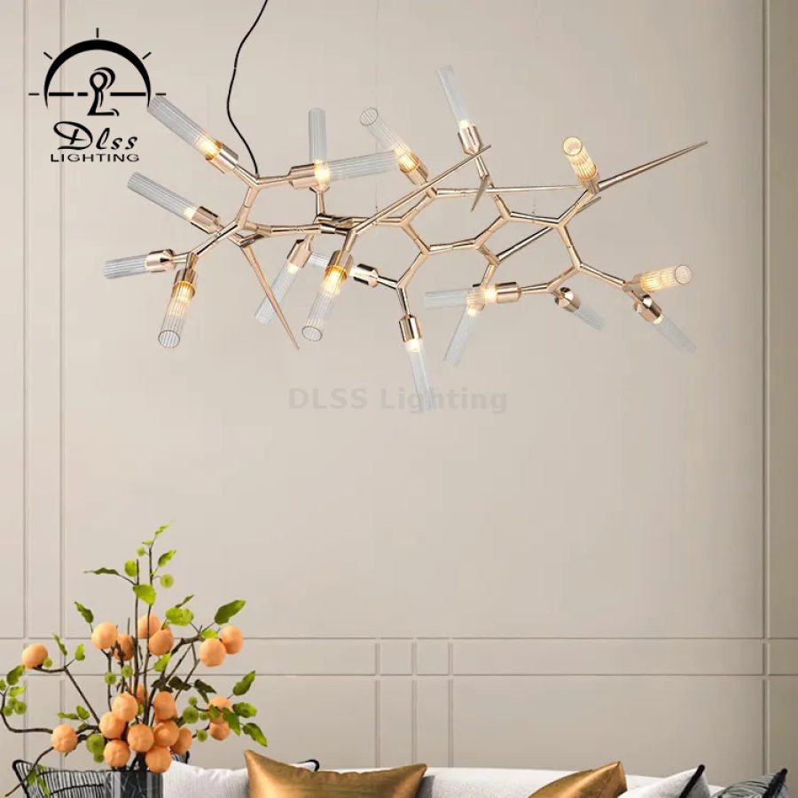 Candelabru din sticlă G9, design modern, 10308P