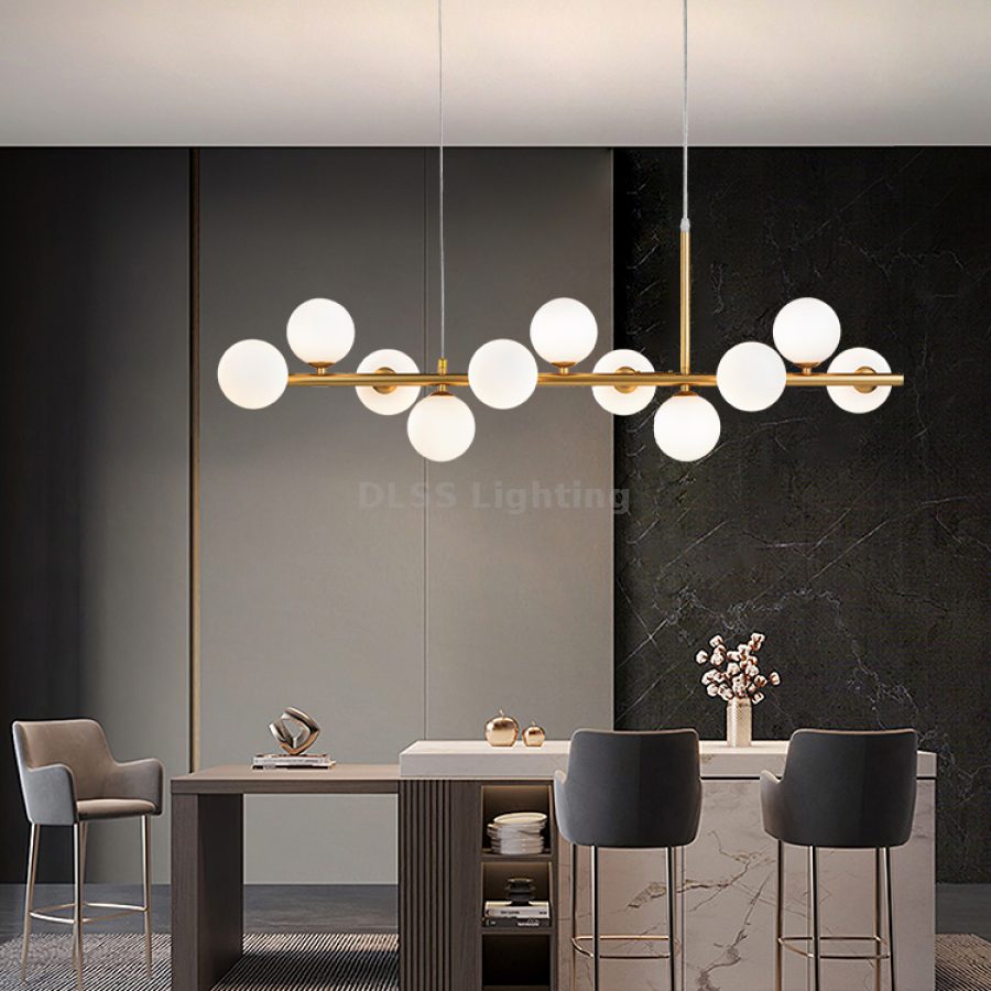 Candelabru LED modern, pentru living și sufragerie